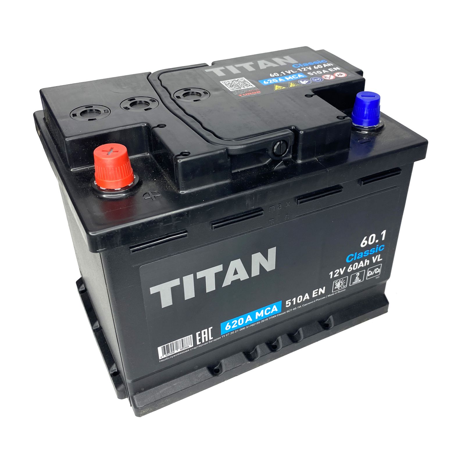 Аккумулятор TITAN Classic 6СТ-60.1 VL