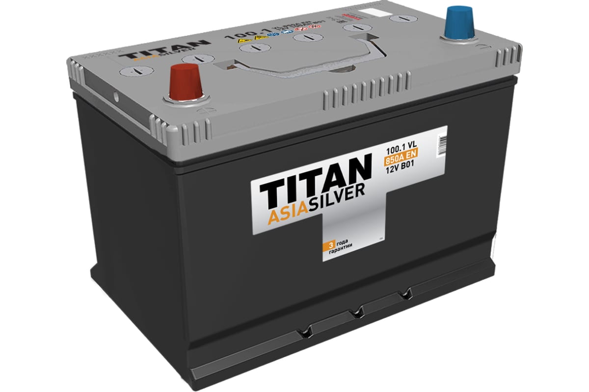 Аккумулятор TITAN ASIASILVER 6СТ-100.1 VL B01